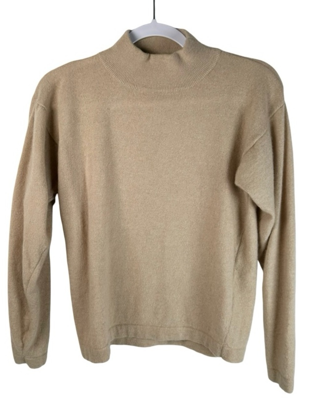 Bloomingdales 100% Cashmere taupe brown turtleneck sweater women’s medium